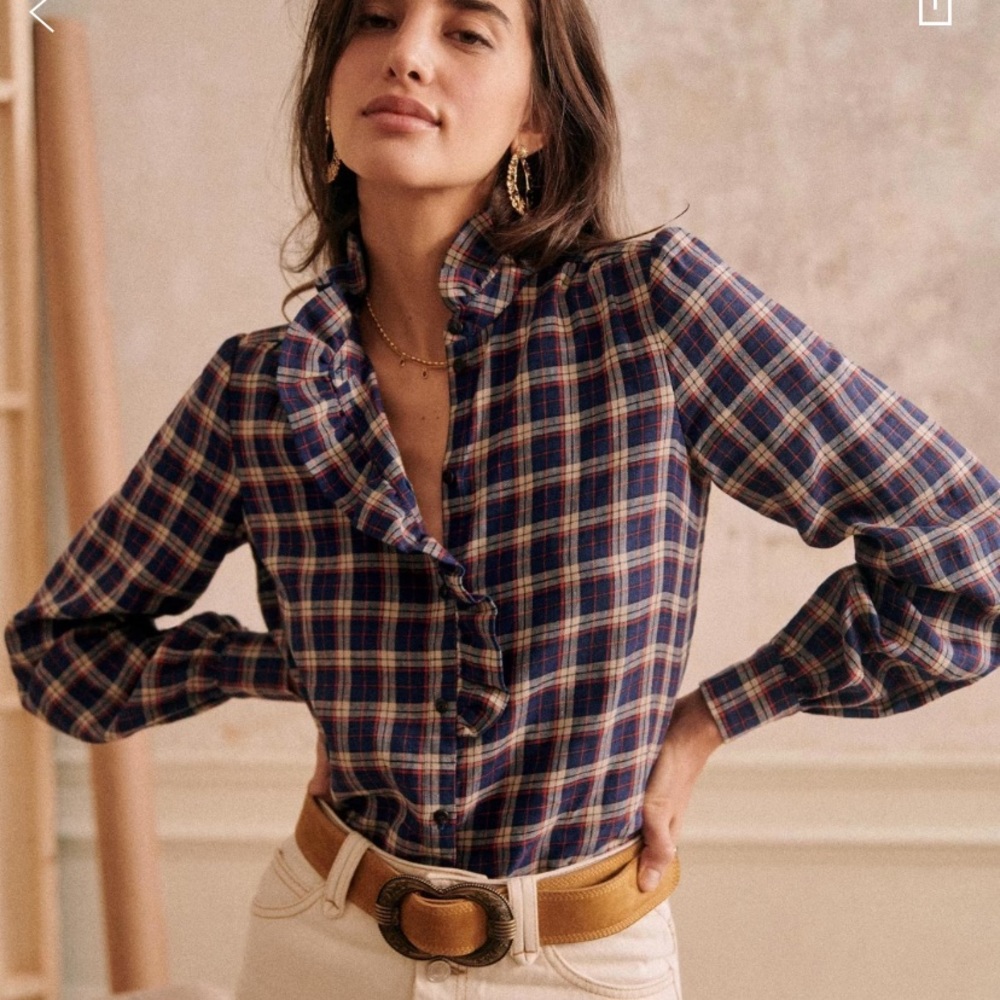NWT Sezane Chloe Shirt size US 4